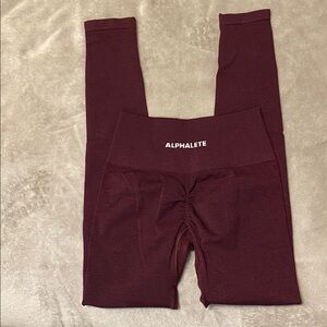 Alphalete Burgundy Amplify Leggings